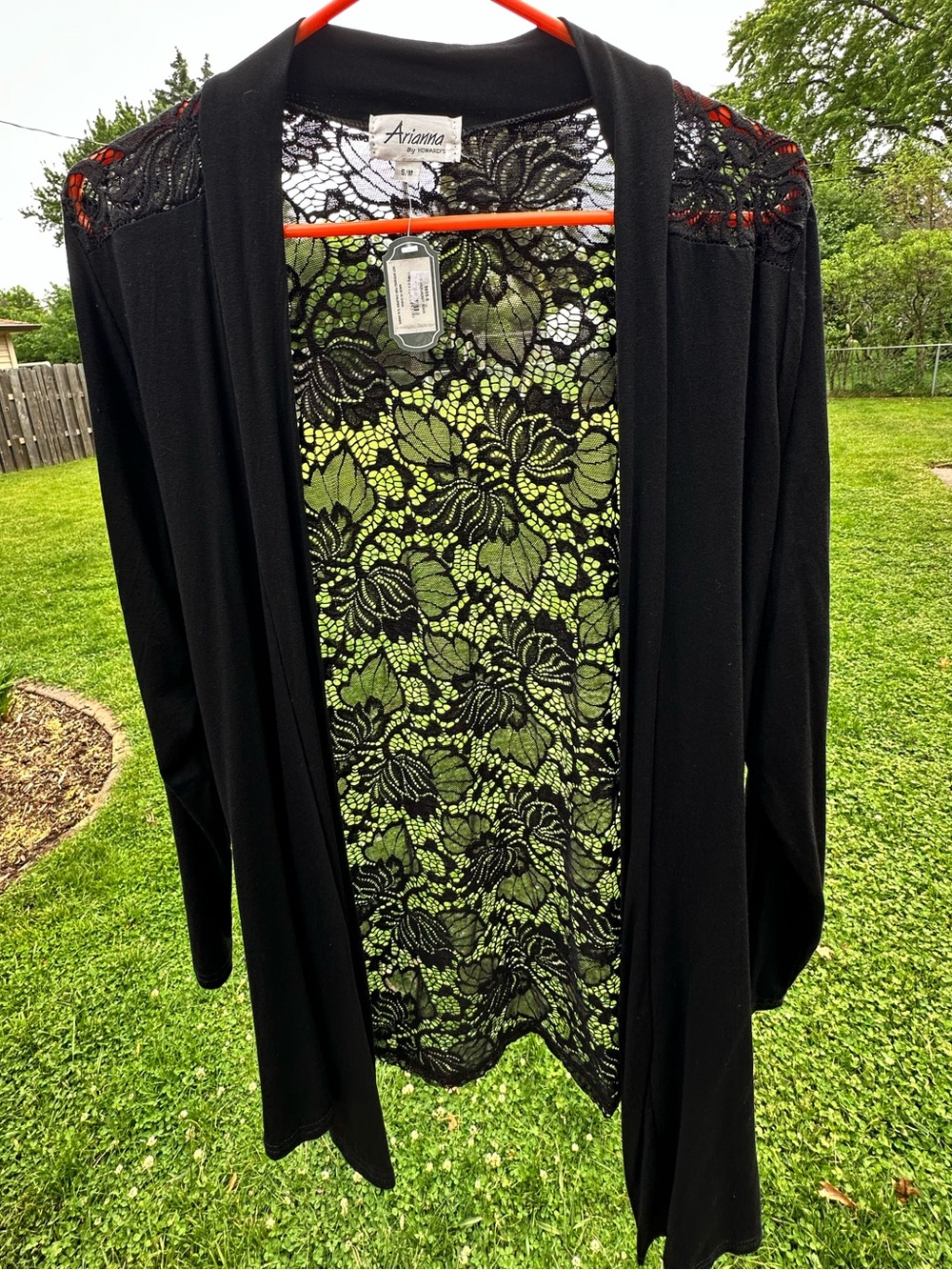 NWT Women’s Black Lace Duster